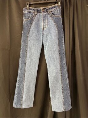 Two-Tone Blue Relaxed Women’s Jeans